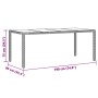 Mesa de jardín superficie de vidrio ratán PE gris 190x90x75 cm de vidaXL, Mesas de jardín - Ref: Foro24-365594, Precio: 163,2...