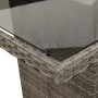 Mesa de jardín superficie de vidrio ratán PE gris 190x80x75 cm de vidaXL, Mesas de jardín - Ref: Foro24-365604, Precio: 163,7...