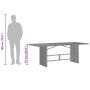 Mesa de jardín superficie de vidrio ratán PE gris 190x80x75 cm de vidaXL, Mesas de jardín - Ref: Foro24-365604, Precio: 163,7...