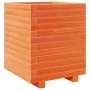 Jardinera madera maciza de pino marrón cera 40x40x49,5 cm de vidaXL, Maceteros y jardineras - Ref: Foro24-3282511, Precio: 11...