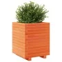 Jardinera madera maciza de pino marrón cera 40x40x49,5 cm de vidaXL, Maceteros y jardineras - Ref: Foro24-3282511, Precio: 11...