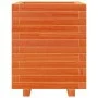Jardinera madera maciza de pino marrón cera 40x40x49,5 cm de vidaXL, Maceteros y jardineras - Ref: Foro24-3282511, Precio: 11...
