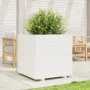 Jardinera de madera maciza de pino blanca 70x70x72 cm de vidaXL, Maceteros y jardineras - Ref: Foro24-3282620, Precio: 254,89...