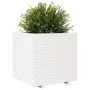 Jardinera de madera maciza de pino blanca 70x70x72 cm de vidaXL, Maceteros y jardineras - Ref: Foro24-3282620, Precio: 254,89...