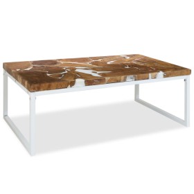 Mesa de centro de resina de teca 110x60x40 cm en Mesas de centro | Comprar online en Foru.es