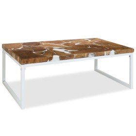 Mesa de centro de resina de teca 110x60x40 cm en Mesas de centro | Comprar online en Foru.es