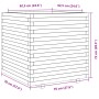 Jardinera madera maciza de abeto Douglas 70x70x72 cm de vidaXL, Maceteros y jardineras - Ref: Foro24-3282622, Precio: 228,41 ...