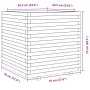Jardinera madera maciza de abeto Douglas 70x70x72 cm de vidaXL, Maceteros y jardineras - Ref: Foro24-3282622, Precio: 225,52 ...