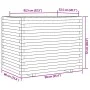 Jardinera madera de pino impregnada 90x60x72 cm de vidaXL, Maceteros y jardineras - Ref: Foro24-3282648, Precio: 249,65 €, De...