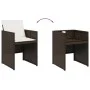 Set de muebles jardín 17 pzas y cojines ratán sintético marrón de vidaXL, Conjuntos de jardín - Ref: Foro24-3277832, Precio: ...