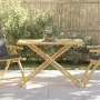Mesa de jardín plegable de bambú 110x55x75 cm de vidaXL, Mesas de jardín - Ref: Foro24-365879, Precio: 87,16 €, Descuento: %