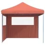 Tienda de fiesta plegable Pop-Up 2 paredes laterales terracota de vidaXL, Carpas y cenadores - Ref: Foro24-4004926, Precio: 1...