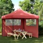Tienda de fiesta plegable Pop-Up 2 paredes laterales burdeos de vidaXL, Carpas y cenadores - Ref: Foro24-4004924, Precio: 143...