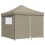 Tienda de fiesta plegable Pop-Up con 4 paredes laterales taupe de vidaXL, Carpas y cenadores - Ref: Foro24-4004930, Precio: 1...