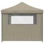 Tienda de fiesta plegable Pop-Up con 4 paredes laterales taupe de vidaXL, Carpas y cenadores - Ref: Foro24-4004930, Precio: 1...