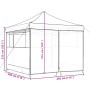 Tienda de fiesta plegable Pop-Up con 4 paredes laterales taupe de vidaXL, Carpas y cenadores - Ref: Foro24-4004930, Precio: 1...