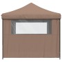 Tienda de fiesta plegable Pop-Up con 4 paredes laterales marrón de vidaXL, Carpas y cenadores - Ref: Foro24-4004932, Precio: ...
