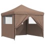 Tienda de fiesta plegable Pop-Up con 4 paredes laterales marrón de vidaXL, Carpas y cenadores - Ref: Foro24-4004932, Precio: ...