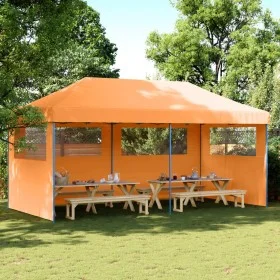 Tienda de fiesta plegable Pop-Up 3 paredes laterales naranja de vidaXL, Carpas y cenadores - Ref: Foro24-4004945, Precio: 212...