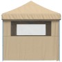 Tienda de fiesta plegable Pop-Up con 4 paredes laterales beige de vidaXL, Carpas y cenadores - Ref: Foro24-4004951, Precio: 2...