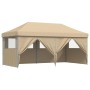 Tienda de fiesta plegable Pop-Up con 4 paredes laterales beige de vidaXL, Carpas y cenadores - Ref: Foro24-4004951, Precio: 2...