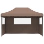 Tienda de fiesta plegable Pop-Up con 3 paredes laterales marrón de vidaXL, Carpas y cenadores - Ref: Foro24-4004972, Precio: ...