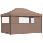 Tienda de fiesta plegable Pop-Up con 3 paredes laterales marrón de vidaXL, Carpas y cenadores - Ref: Foro24-4004972, Precio: ...