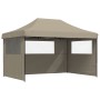 Tienda de fiesta plegable Pop-Up con 3 paredes laterales taupe de vidaXL, Carpas y cenadores - Ref: Foro24-4004970, Precio: 1...