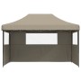Tienda de fiesta plegable Pop-Up con 3 paredes laterales taupe de vidaXL, Carpas y cenadores - Ref: Foro24-4004970, Precio: 1...