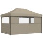 Tienda de fiesta plegable Pop-Up con 3 paredes laterales taupe de vidaXL, Carpas y cenadores - Ref: Foro24-4004970, Precio: 1...