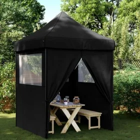 Pop-Up-Faltzelt mit 4 schwarzen Seitenwänden von vidaXL, Zelte und Pavillons - Ref: Foro24-4005006, Preis: 141,72 €, Rabatt: %