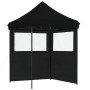 Tienda de fiesta plegable Pop-Up con 2 paredes laterales negra de vidaXL, Carpas y cenadores - Ref: Foro24-4004998, Precio: 1...