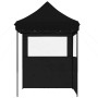 Tienda de fiesta plegable Pop-Up con 2 paredes laterales negra de vidaXL, Carpas y cenadores - Ref: Foro24-4004998, Precio: 1...