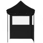 Tienda de fiesta plegable Pop-Up con 2 paredes laterales negra de vidaXL, Carpas y cenadores - Ref: Foro24-4004998, Precio: 1...