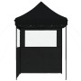 Tienda de fiesta plegable Pop-Up con 2 paredes laterales negra de vidaXL, Carpas y cenadores - Ref: Foro24-4004998, Precio: 1...
