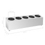 Soporte para cubiertos 5 rejillas acero inoxidable rectangular de vidaXL, Bandejas de cubiertos y utensilios - Ref: Foro24-51...