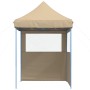 Tienda de fiesta plegable Pop-Up con 2 paredes laterales beige de vidaXL, Carpas y cenadores - Ref: Foro24-4004991, Precio: 1...