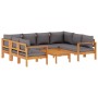 Set de sofás de jardín con cojines 6 pzas madera maciza acacia de vidaXL, Conjuntos de jardín - Ref: Foro24-3214865, Precio: ...