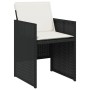 Set comedor de jardín con cojines 15 pzas ratán sintético negro de vidaXL, Conjuntos de jardín - Ref: Foro24-3277826, Precio:...