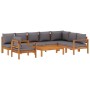 Set de sofás de jardín con cojines 6 pzas madera maciza acacia de vidaXL, Conjuntos de jardín - Ref: Foro24-3214873, Precio: ...