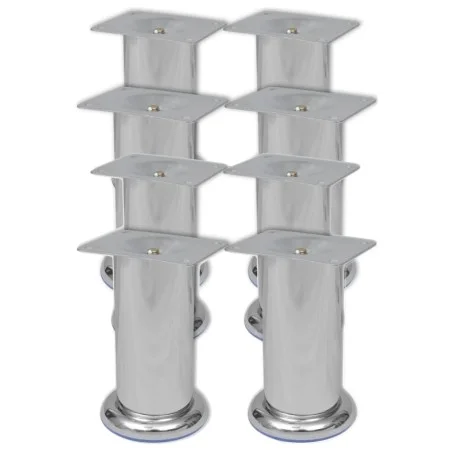 8x Patas de sofá redondas cromadas 120 mm de vidaXL, Soportes para sillas y sofás - Ref: Foro24-279098, Precio: 19,17 €, Desc...