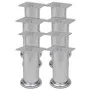 8x Patas de sofá redondas cromadas 120 mm de vidaXL, Soportes para sillas y sofás - Ref: Foro24-279098, Precio: 19,17 €, Desc...