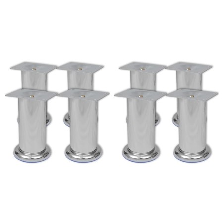 Patas de sofá 8 unidades redondas cromadas 120 mm de vidaXL, Soportes para sillas y sofás - Ref: Foro24-3051484, Precio: 21,5...
