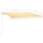 Toldo retráctil manual con LED amarillo y blanco 450x300 cm de vidaXL, Toldos - Ref: Foro24-3068923, Precio: 372,85 €, Descue...