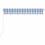 Toldo retráctil manual con LED azul y blanco 450x350 cm de vidaXL, Toldos - Ref: Foro24-3069001, Precio: 453,50 €, Descuento: %