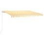 Toldo manual retráctil con LED amarillo y blanco 450x350 cm de vidaXL, Toldos - Ref: Foro24-3069003, Precio: 472,83 €, Descue...