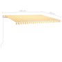 Toldo manual retráctil con LED amarillo y blanco 450x350 cm de vidaXL, Toldos - Ref: Foro24-3069003, Precio: 472,83 €, Descue...