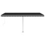Toldo retráctil manual con luz LED gris antracita 500x300 cm de vidaXL, Toldos - Ref: Foro24-3069584, Precio: 559,06 €, Descu...