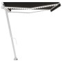 Toldo retráctil manual con luz LED gris antracita 500x300 cm de vidaXL, Toldos - Ref: Foro24-3069584, Precio: 559,06 €, Descu...