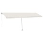 Toldo retráctil manual con luz LED color crema 600x300 cm de vidaXL, Toldos - Ref: Foro24-3069602, Precio: 652,26 €, Descuent...